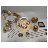 Victorian Brass Hanging Oil Lamp