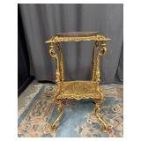 Exquisite Gold Guilt Marble Top Stand