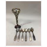 Possibly Sterling Overlay From Vase & More