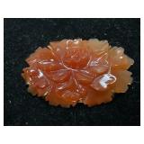 Carved Carnelian 14K Gold Pin