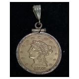 1878 Untested Gold 2.5 Dollar Coin