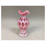 Fenton Coin Dot Crimped Vase