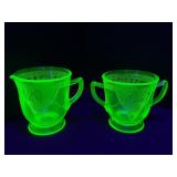 Uranium Georgian Two Bird Cream & Sugar