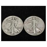1943 & 1944 Walking Liberty Half Dollar Coins
