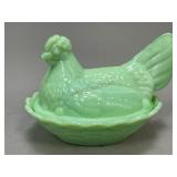 9 Inch Fenton Jadeite Nesting Hen