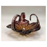 MCM Purple Amethyst Murano Art Glass Bowl