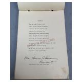 Chautauqua Recipes Signed by Mrs. Thomas A. Edison