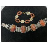 Carved Carnelian Sterling Bracelets