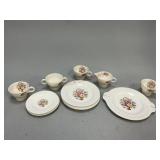 Victory by Salem Petit Point Rose China Set