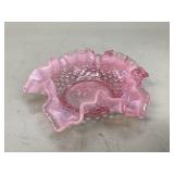 Pink Cranberry Opalescent Hobnail Dish