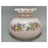 Vintage Glass Lamp Shade with Ruffled Top