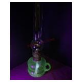 Uranium Glass Finger Oil Lamp