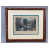 Signed The Swimming Pool by Wallace Nutting