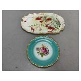 Decorative Porcelain Platter and Plate