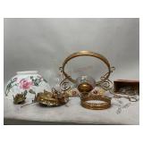 Victorian Brass Hanging Oil Lamp