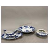 Miscellaneous Flow Blue Serving Dishes