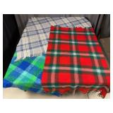 Plaid Wool Throw Blankets