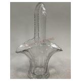 Clear Etched Glass Basket