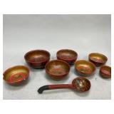 Hand Painted Wooden Bowls Made in Russia