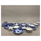 Miscellaneous Flow Blue Cups and Saucers