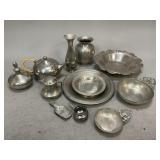 Pewter Serving Dishes, Teapot & More