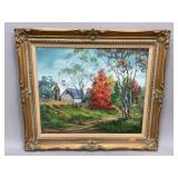 Framed Oil on Canvas by Alma Lykke