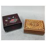 Two Decorative Musical Jewelry Boxes