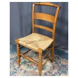 Wooden Chair with Rush Seat
