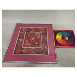 Framed Cross Stitch and Embroidered Artwork