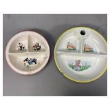 Two childrenï¿½s separated dishes