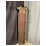 Brown beaded dress