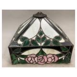 Signed Handmade 1994 Stained Glass Light Shade