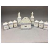 Vintage white ceramic kitchen items