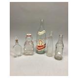 Assorted glass bottles