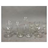 Etched Clear Glass Goblets and More