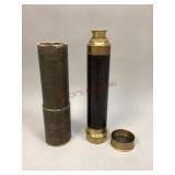 Brass and leather telescope