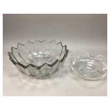 Two glass bowls