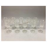 Set of ten mid-century wine goblets