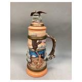 Native American stein with lid