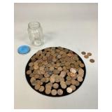 Jar of Wheats Pennies and more