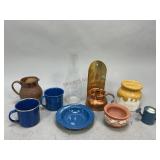 Assorted Enamelware, Stoneware, and More