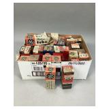 Box of assorted TV and radio tubes