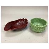 Roseville Capri bowl & bisque type footed planter
