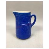 Blue grapevine stoneware pitcher