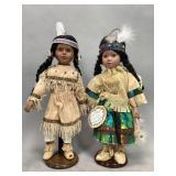 Porcelain Native American Dolls