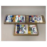 Wood License Plate Decor