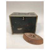 Vintage Sunbeam Travel Iron and Mrs Pitts Sad Iron