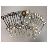 Assorted silver plate silverware