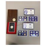 Two U.S. Mint Proof sets & one proof dollar
