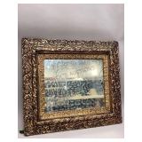 Ornate rectangular framed mirror